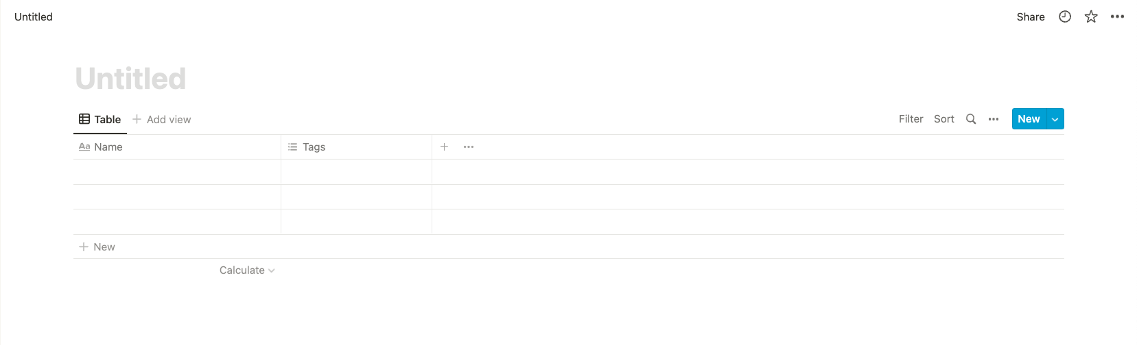 新規データベース